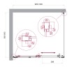 Душевой уголок BelBagno LUCE-AH-1-100/90-C-Cr