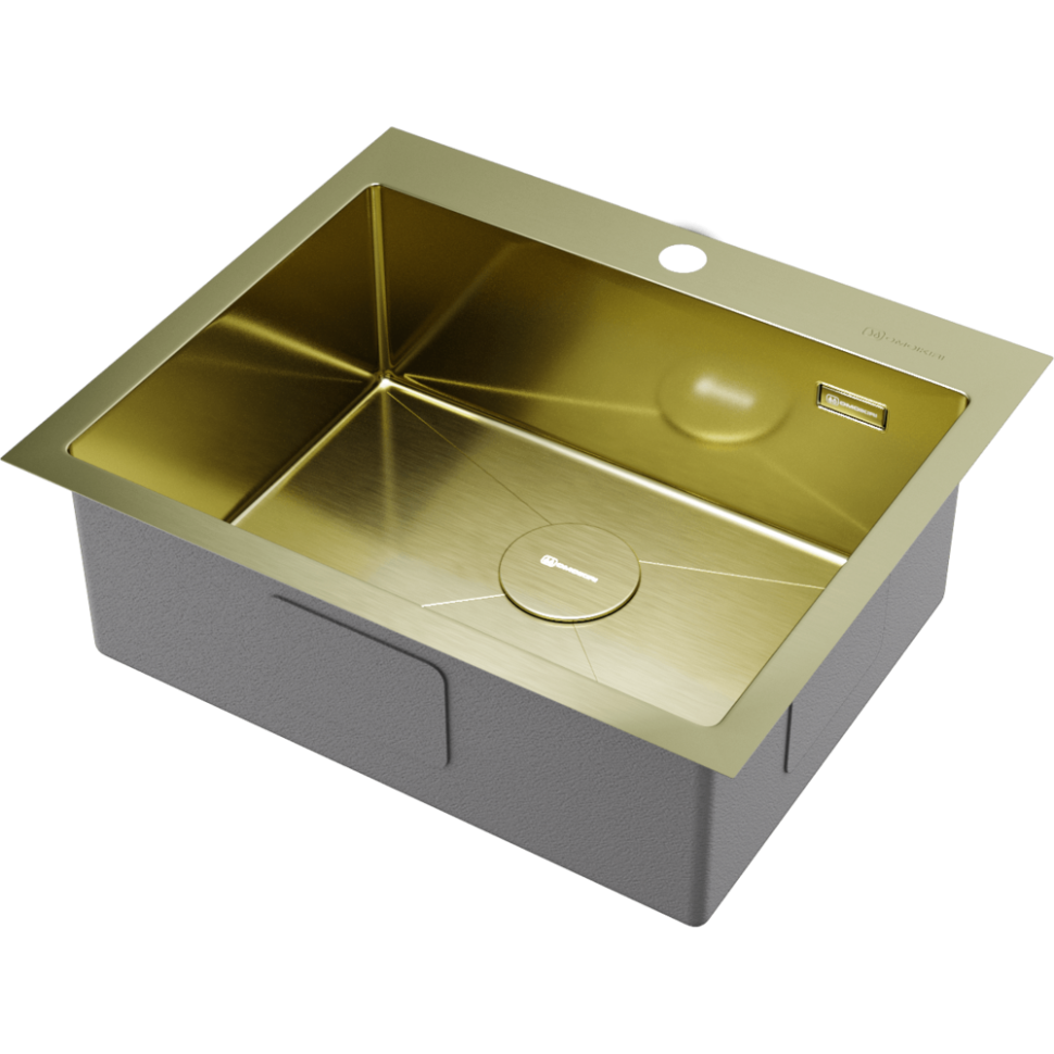 Кухонная мойка Omoikiri Akisame 59-LG нерж. сталь/светлое золото