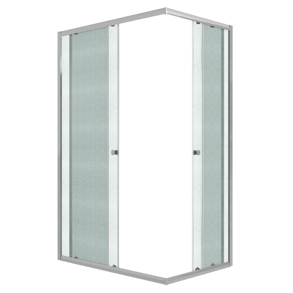 Душевое ограждение Niagara Eco NG-1118-14QMT (110х80х190) прямоугольник,раздвижное,хром,стекло матовое,1 место