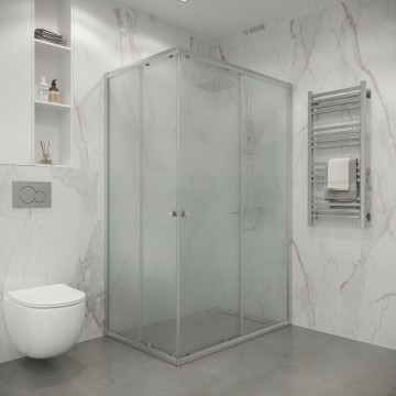 Душевое ограждение Niagara Eco NG-1118-14QMT (110х80х190) прямоугольник,раздвижное,хром,стекло матовое,1 место