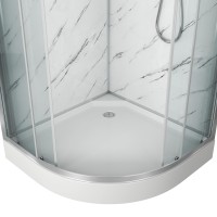 Душевая кабина Niagara Luxe NG-7701M (90x90х210) низкий поддон(15см),дверь раздвижная,стенки мрамор,3 места