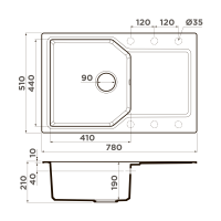 Кухонная мойка Omoikiri Yonaka 78-PA Artgranit/пастила
