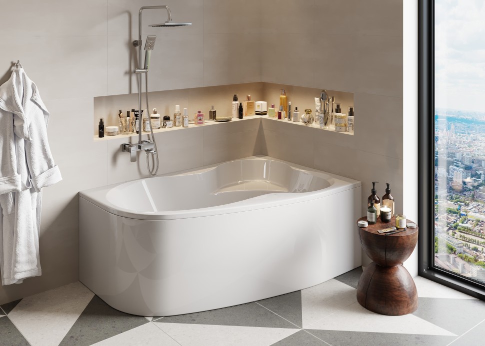 Акриловая ванна VAGNERPLAST MELITE 160x105 Right