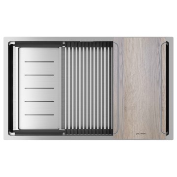 Мойка нерж. сталь NEXT-MULTI SINK 74 UNI, PM787445-BS, брашированная нерж.сталь, 740х450мм, Paulmark
