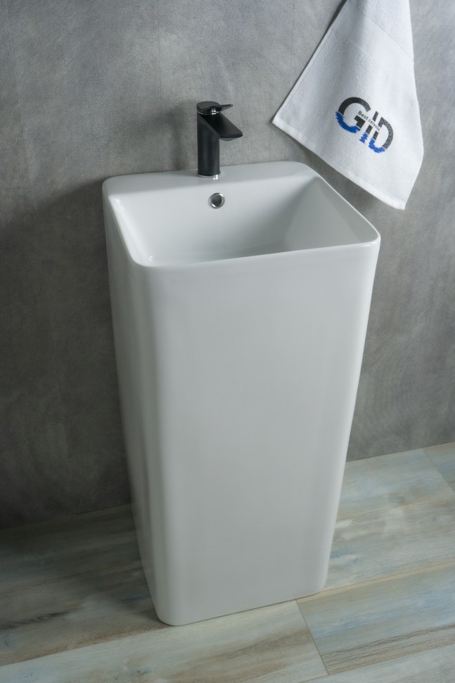 Раковина Gid Nb148 81117 накладная белая 42x41x86