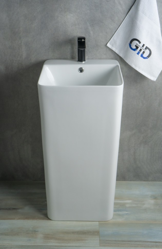 Раковина Gid Nb148 81117 накладная белая 42x41x86