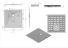 Поддон для душа из искусственного камня VST-4SR1010W, 1000*1000*25, белый матовый