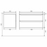 Тумба под раковину для ванной для ванной Uperwood Tanos 90 см, подвесная, белая/графит