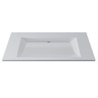 Раковина для ванной 100 см, Uperwood Infinity, без отверстия для смесителя, белая глянцевая