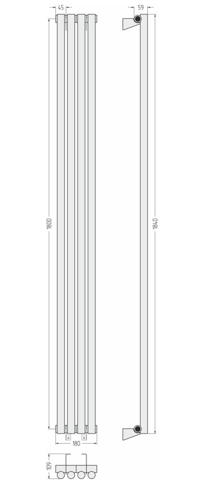 Эстет-1 1800х180 4 секции