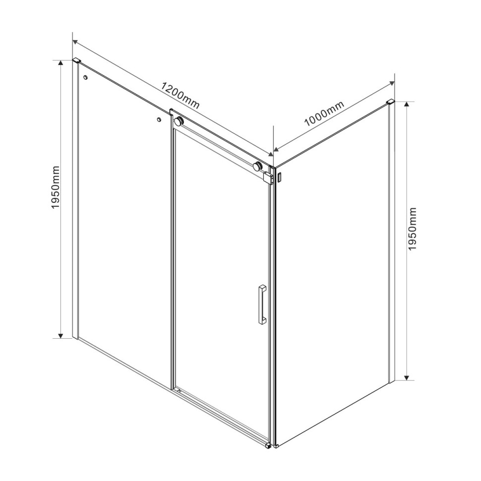 Душевой уголок Como VSR-1C1012CL, 1200*1000, хром, стекло прозрачное