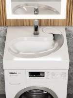 Раковина над стиральной машиной Uperwood Comforty 60х60х11 см, белая глянцевая