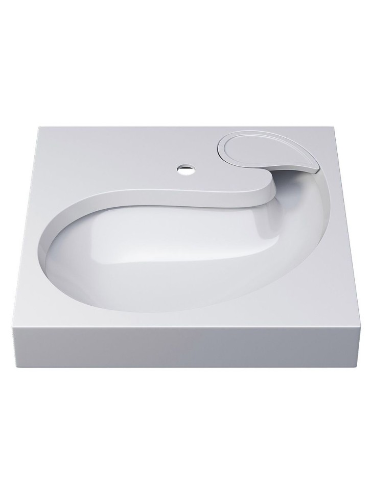 Раковина над стиральной машиной Uperwood Comforty 60х60х11 см, белая глянцевая