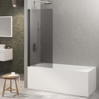 Душевая шторка RIVER S Black 800 тонированное стекло