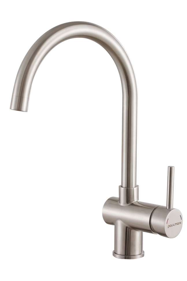 Смеситель для кухни Bend, нержавеющая сталь, Be212066-SS(BS), Paulmark