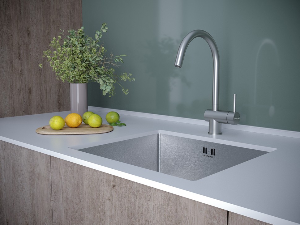Смеситель для кухни Bend, нержавеющая сталь, Be212066-SS(BS), Paulmark