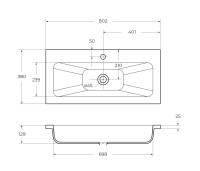 Раковина из литьевого мрамора BelBagno BB800/380-LV-MR-ETN
