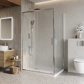 Душевой уголок BelBagno LUCE-AH-1-110/100-C-Cr