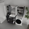 Тумба напольная STYLELINE "Марелла 60" (2 ящ.) Люкс Плюс антискрейтч графит с раковиной Марелла Люкс 600х400  