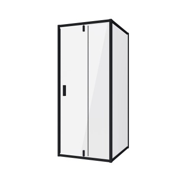Душевое ограждение Niagara Nova NG-83-8AB-A80B (80х80х195) квадрат,черный,дверь распашная,стекло прозрачное,2 места