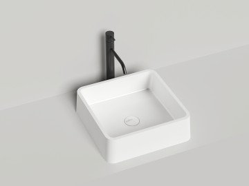 Раковина накладная GLORIA 02 покраска по RAL полностью 415х415х125 S-Stone Матовое