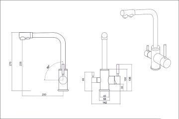 Смеситель EMAR EC-3003 3003N.8 Морион