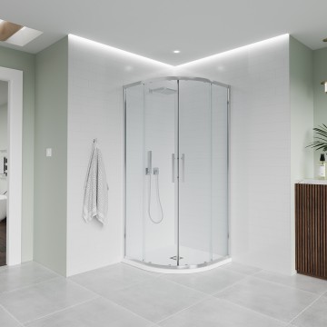 Душевой угол Veconi Evo 200 CH, 1000х1000x1950, хром, прозрачное стекло