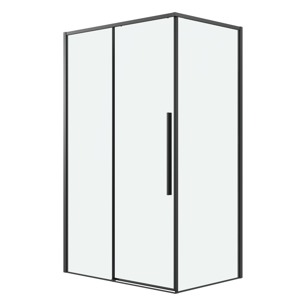Душевое ограждение Grossman Galaxy 100.K33.01.100.21.00-200.K33.01.100.21.00 (100х100х195) раздвижная,черный матовый,стекло прозрачное,2 места