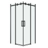 Душевое ограждение Grossman Classic 300.K33.04.8080.21.00 (80х80х195) квадрат,раздвижная,черный матовый,стекло прозрачное, 2 места