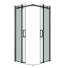 Душевое ограждение Grossman Classic 300.K33.04.8080.21.00 (80х80х195) квадрат,раздвижная,черный матовый,стекло прозрачное, 2 места