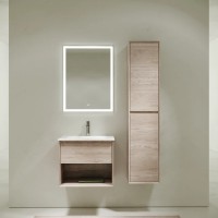 Тумба подвесная SANCOS Marmi 1.0 590х445х520 c одним ящиком оснащенным доводчиками скрытого монтажа и открытой нишей, дуб галифакс натуральный, арт. MR1.060EG