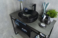 Раковина Gid Nc911 52224 накладная черная матовая 41.5x41.5x13.5