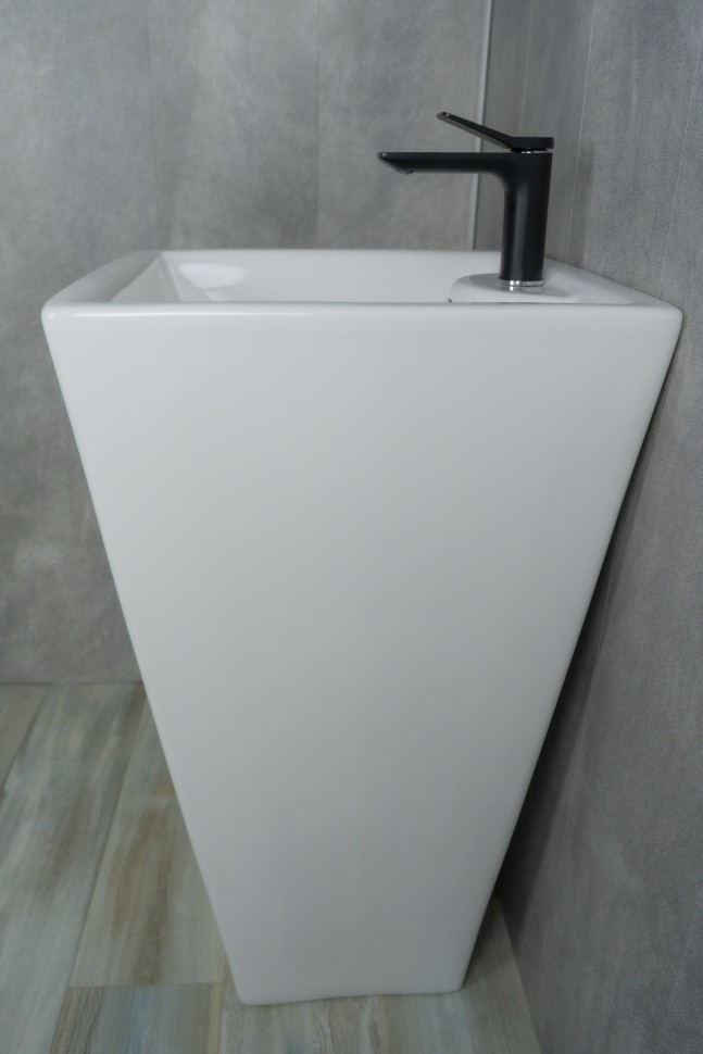 Раковина Gid Nb145 81103 накладная белая 46.5x46.5x81