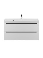 Тумба под раковину для ванной для ванной Uperwood Tanos 100 см, подвесная, белая/графит