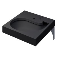 Раковина над стиральной машиной Uperwood Comforty 60х60х11 см, черная матовая