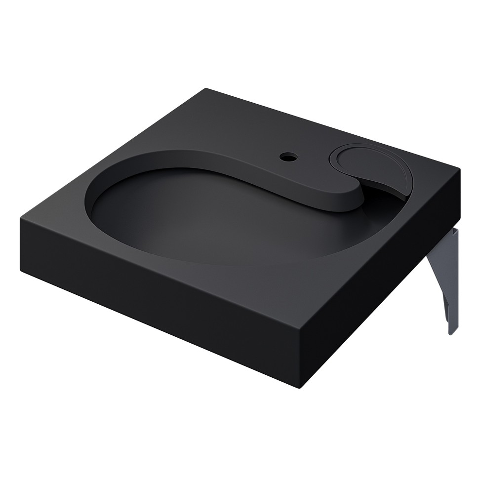 Раковина над стиральной машиной Uperwood Comforty 60х60х11 см, черная матовая