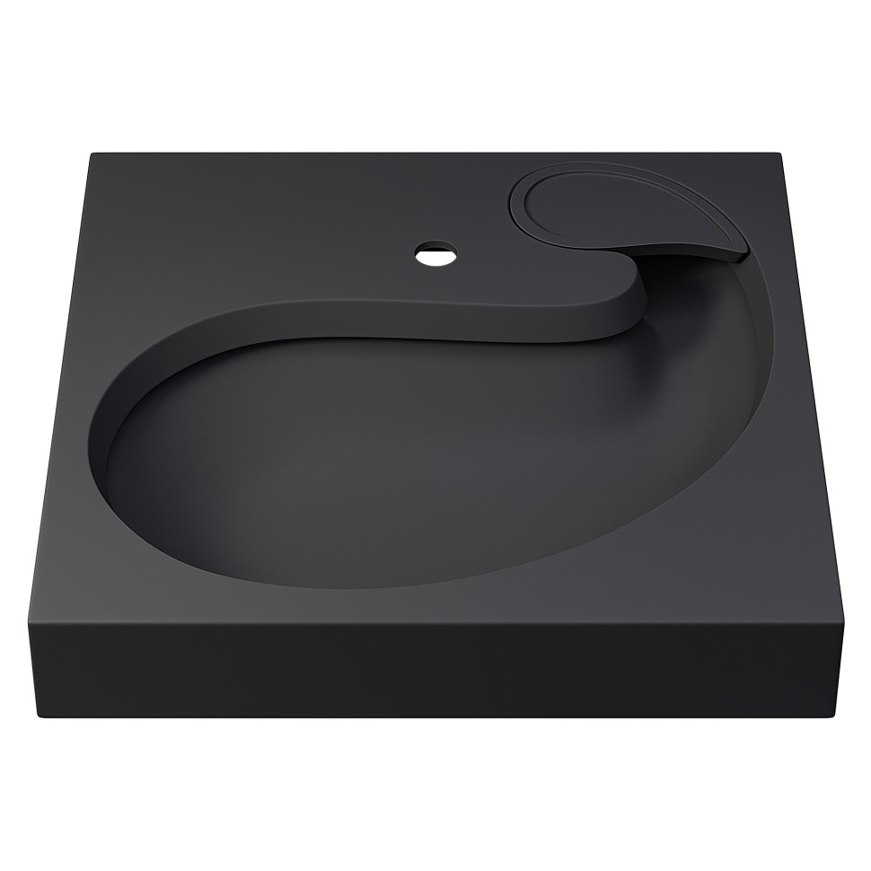 Раковина над стиральной машиной Uperwood Comforty 60х60х11 см, черная матовая