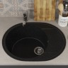 Кухонная мойка из искусственного камня Uperwood ECON UPD-107-004, овальная, черная матовая