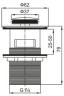 Донный клапан BelBagno BB-PCU-06-CRM