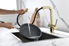 Смеситель для кухни SERPENTINE, золото, Se213222-G, Paulmark