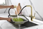 Смеситель для кухни SERPENTINE, золото, Se213222-G, Paulmark