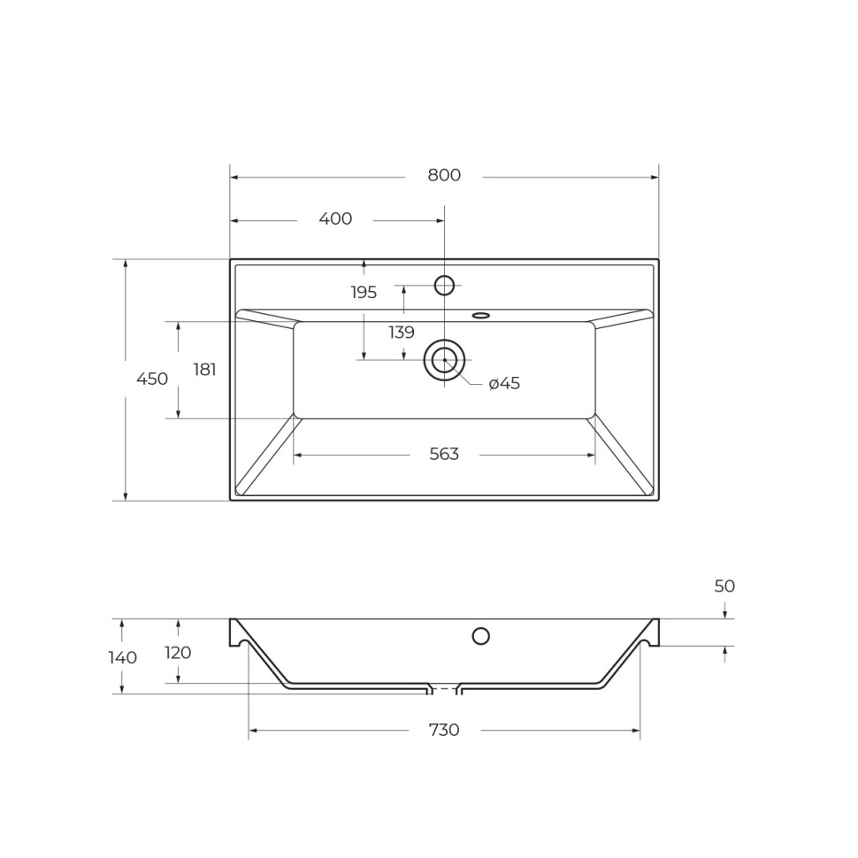 Раковина из литьевого мрамора BelBagno BB800/450-LV-MR-AST