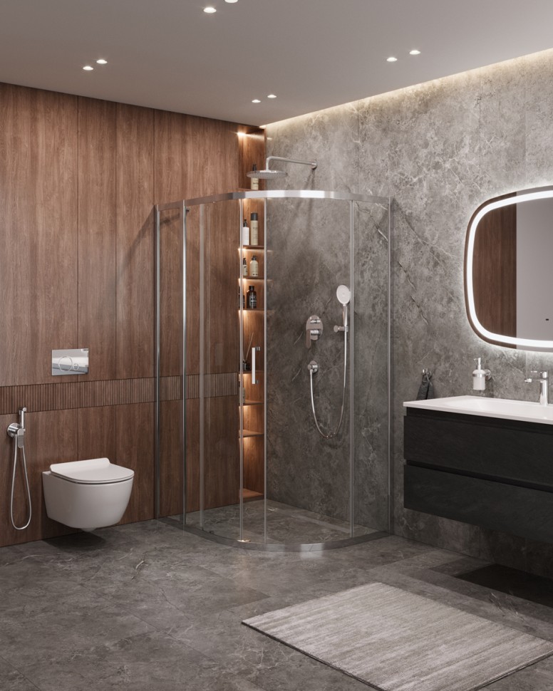 Душевой уголок CEZARES MOLVENO-RH-1-120/100-C-Cr-IV