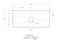 Столешница из керамогранита BelBagno KEP-100-CEM-W0 Cemento