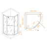 Душевой уголок Hotel RGW HO-084, распашные двери, 90x90 см, толщина стекла 8 мм