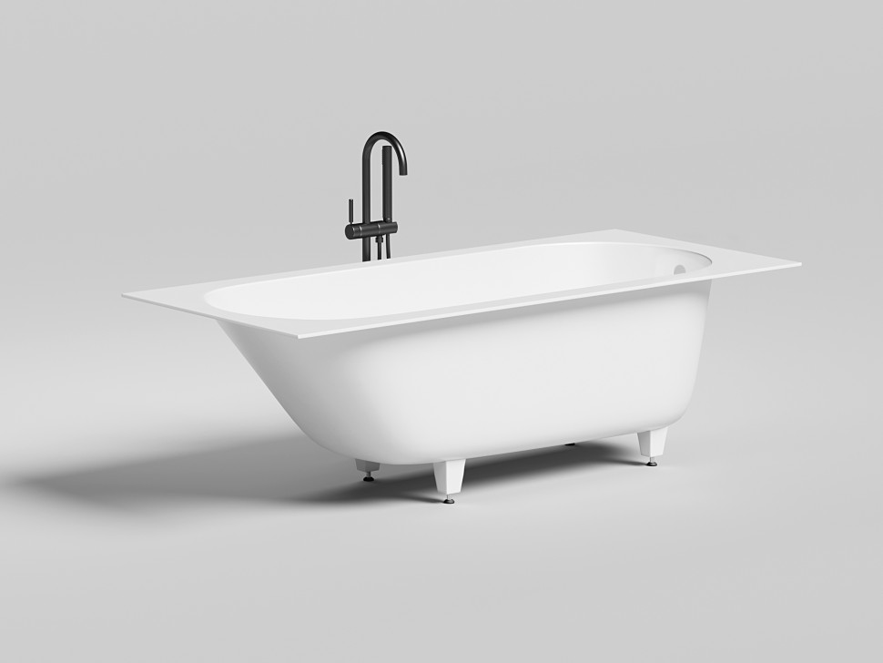 Ванна встраиваемая ORNELLA 180x80 покраска по RAL полностью S-Stone Матовое