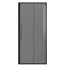 Дверь в нишу Niagara Nova NG-85-10TB (100х195) черный матовый,стекло тонированное,дверь раздвижная,1 место
