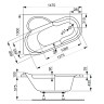 Акриловая ванна VAGNERPLAST SELENA 147x100 Right