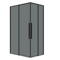 Душевое ограждение Grossman Galaxy 1/2.K33.01.11.21.10-1/2.K33.01.90.21.10 (110х90х195) раздвижная,черный матовый,стекло тонированное,2 места