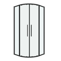 Душевое ограждение Grossman Cosmo 301.K33.02.9090.21.00 (90х90х195) четверть круга,раздвижная,черный матовый,стекло прозрачное, 1 место